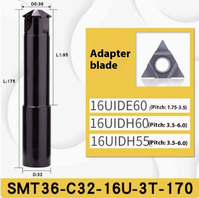 6036 SMT Deep Hole Thread Milling Toolholder Machining Center Single Thread Internal Coolant Milling Tool U-Thread Toolholder 11UI 16UI Shandong Denso Pricision Tools Co.,Ltd.